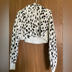 Champion Reverse Weave cropped Dalmatian hoodie XS